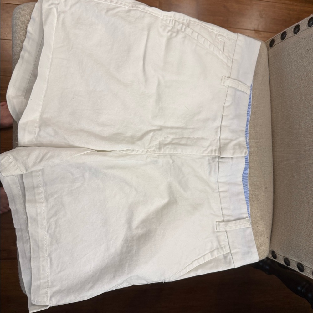 Crown & Ivy White Flat Front Shorts